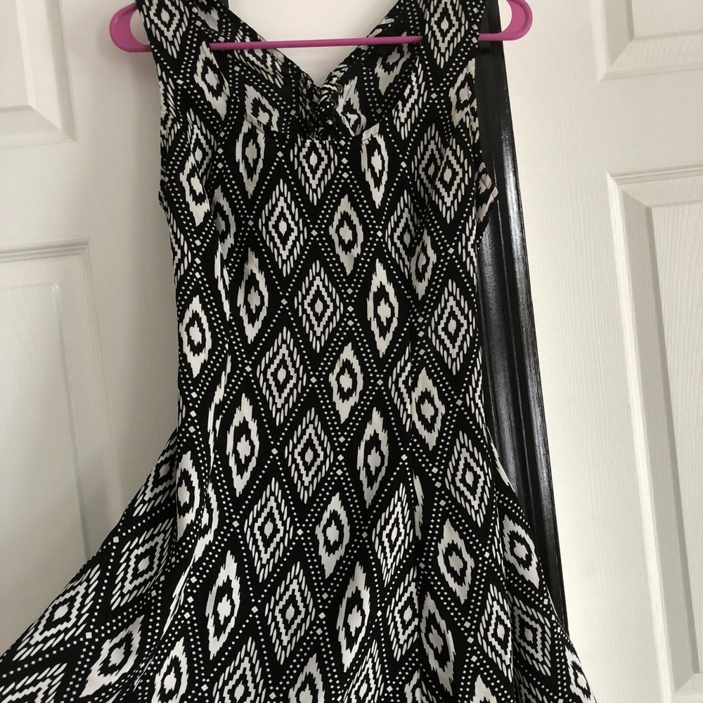 Black &White Printed Dress